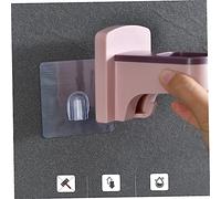 FOMIYES 2 Pièces Support Mural pour Sèche Cheveux Rack de Rangement Étanche sans Perçage Organiseur Stable et Pratique pour Salle de Bain Blanc et Rose