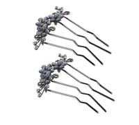 FOMIYES 2 Pièces U-shaped Leaf Hair Forks Women Hairpin Elegant Metal Hair Clips For Brides Bridesmaids And Daily Updo Styling