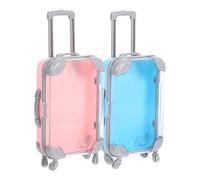 FOMIYES 2 Valise Trolley Cils boîte de Rangement étui de Voyage Cils étui à Cils Rangement cosmétique Porte-Cils Caisse de Voyage décoration de Mini Valise Abdos