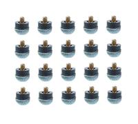 FOMIYES 20 Embouts à Visser pour Queue de Billard, Tête en Cuir 10 Mm, Couleur Grise et Bleue, Accessoires de Remplacement pour Billard Anglais et Américain, Lot de 20 Pièces, Usage