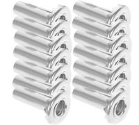 FOMIYES 20 Inserts de Douilles de Roulettes en Acier pour Meubles Manchons Métalliques Anneau de Préhension Montage de Roulette sur Tige pour Pieds de Chaise et Bois