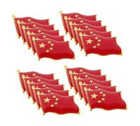 FOMIYES 20 Pièces Épingles Patriotiques Broche Drapeau Chinois avec Étoile à Branches Pin de Fête Nationale pour Identité Nationale Accessoire