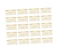 FOMIYES 20 pièces Peignes Métalliques Dorés à Dents Accessoires Coiffure Mariage Peignes Latéraux Français Décoratifs pour Femmes à Fil Torsadé Confortable pour Chignon Élégant