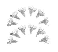 FOMIYES 20 Pièces Pendentif dent de requin porte-clés dent charmes de dents Dent bricolage bijoux de dents Alliage de zinc Silver