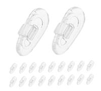 FOMIYES 200 Pièces Lot de Plaquettes Nez Silicone Transparentes Coussinets Confortables Antidérapants pour Lunettes et Lunettes de Soleil Accessoires Durables et Faciles à Installer pour