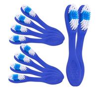 FOMIYES 20pièces Brosse à Dents De Voyage Courte Avec Poils Souples Pour Soins Buccaux Lot De Bleu Adaptée Aux Établissements Sécurisés