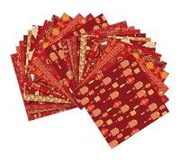 FOMIYES 24 Feuilles Papier Décoratif pour Scrapbooking Papier D'art Rouge Facile à Couper et Plier Fait Maison pour Albums et Journaux Fête du Printemps 2024