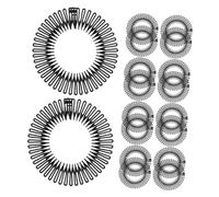 FOMIYES 24 Pièces Peigne de perruque de mode bandeau peigne extensible bandeaux extensibles pour femmes Plastique Noir