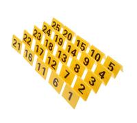 FOMIYES 25 Pièces Marqueur de Preuve en Plastique de V Inversé, Résistant Déformation, Double Face Numérotation Séquentielle pour Table de Restaurant ou Scène de Crime