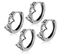 FOMIYES 2paires Boucles Oreilles Étoiles Pour Femmes Petites Créoles Bijoux Pour Piercing Cartilage Manchettes Pour Adolescentes