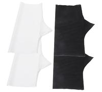 FOMIYES 2paires De Protection Uv Pour Manucure Sans Doigts Soie Glacée Respirants Et Anti-uv Pour Gel Et Lampe à Ongles Protection Des Mains Pour Nail Art Blanc Noir