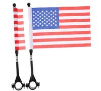 FOMIYES 2pcs Drapeau de Guidon de Vélo Sécurité en Polyester et Plastique, Facile à Nettoyer Retirer, pour Vélo et Tricycle, Différentes Couleurs, pour Cyclisme en Plein Air