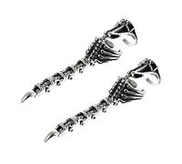 FOMIYES 2pièces Anneaux Ouverts Scorpion Gothique Rétro Unisexes Réglables Inoxydable Bagues Punk à Queue Articulée Pour Doigts Style Vintage Charnière Mobile Cadeau Bijoux Homme Femme
