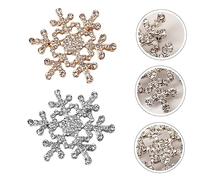 FOMIYES 2pièces Broche Noël Flocon Alliage Avec Cristaux Décor Élégante Pour Vêtements Et Sacs Lot or Et Argent Accessoire Mode Femme Pour Fêtes Et Cérémonies