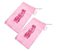 FOMIYES 2pièces De Rangement pour Chaussures De Danse Maille De Ballet avec Cordon De Serrage Design Respirant pour Femmes pour Cours Et Compétitions De Danse