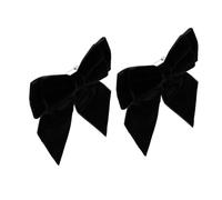 FOMIYES 2pièces Nœuds Noirs Pré-noués Double Pli Pour Homme Broche Pour Vêtements Badge Pour Chapeau Pour Mariage