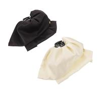 FOMIYES 2pièces Pince Cheveux Nœud Élégant Pinces Coiffure Pour Queue De Cheval Femmes Filles Couleur Unie Noire Beige Maintien Fort Sans Tirer