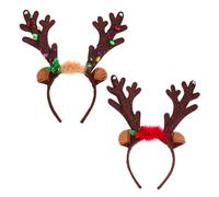 FOMIYES 2pièces Serre-tête Lumineux de Noël Forme Cerf Lot de Décorations pour Cheveux