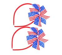 FOMIYES 2pièces Tête Américaine Pour Garçon Fille Bandeau Doux Avec Drapeau Pour Célébrations Patriotiques Performances Scolaires Et Fêtes De