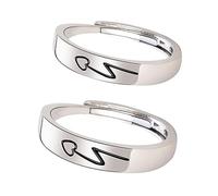 FOMIYES 3 ensembles Bague De Couple En Or Pour Femme Bague Pour Homme Anneau De Réglage Anneau Décoratif Anneau D'Ouverture Anneau D'Amour Anneau Ouvert 2 pièces * 3