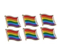 FOMIYES 3 Ensembles Broches Arc Ciel Classiques Badges Lgbt Colorés Épingles De Poitrine Avec Motif Drapeau Gay Accessoires De Mode 2 Pièces * 3