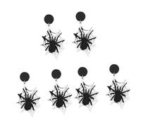 FOMIYES 3 Paires Boucles Oreilles Gothiques Araignée Halloween Acrylique Noire Clous Oreilles Petits pour Femmes Décoration Mode pour Fête Costume Gothique