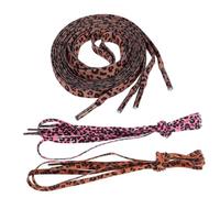 FOMIYES 3 Paires Lacets Plat Léopard pour Chaussures de Lacets Chic Accessoires Mode pour Sneakers et Chaussures Casual