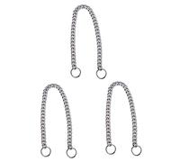 FOMIYES 3 Pièces 20 Collier en Métal pour Chien Petit Chiot Chaîne De Chien Brosse à Moutons Colliers pour Chiots pour Petits Chiots Laisse pour Chiot La Laisse du Chien Acier Inoxydable