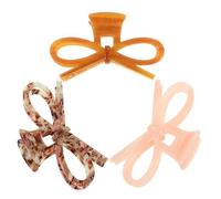 FOMIYES 3 Pièces Arc En Épingle à Cheveux Pince Clips De Griffe De Cheveux Clip D'arc Pinces à Cheveux Fantaisie Pinces à Cheveux Pour Femmes Soie Acide Acétique