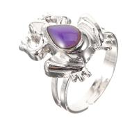 FOMIYES 3 Pièces bague thermochromique enfants doigt Ajustable clé bague qui change de couleur bagues d'humeur réglables pour filles Anneaux étranges alliage