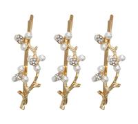 FOMIYES 3 pièces Barrettes Cheveux Strass Dorées Épingles Branches Décoratives Accessoires Chignons Résistants pour Cheveux -épais et Longs
