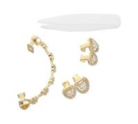 FOMIYES 3 Pièces Bijoux Dentaires Halloween Zircon Coeur Creux Grills Costume Hip Hop Confortables et Faciles à Nettoyer pour Fête et Cosplay