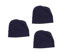 FOMIYES 3 Pièces Bonnet Chimio Élastique Polyester sous Casque Hijab Bonnet de Sommeil Confortable pour Femmes Coiffure Stylée pour Usage et Voyage