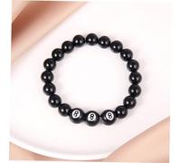 FOMIYES 3 pièces Bracelet Compact pour Poignet Homme Lot de Bracelets Perles Acryliques Thème Billard Basketball et Volleyball Surface et Confortable pour de Sport