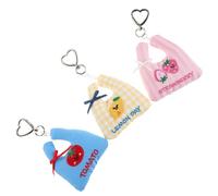 FOMIYES 3 Pièces Charmes de la chaîne de clés Keychains pour enfants Charmes du sac accessoire Mini sac porte-clés tissu