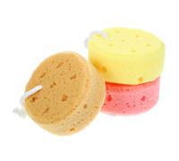 FOMIYES 3 Pièces Éponge de Bain Exfoliante Mousse Lot pour Garçon Fille et Adultes Éponge Douce Nid Dabeille pour Nettoyage Doux et Mousse Riche Jaune Rose