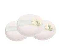 FOMIYES 3 Pièces Lot de Houppettes Moelleuses Velours pour Applicateur Maquillage Doux et Réutilisable avec pour Fixation et Finition Naturelle Teint