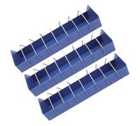 FOMIYES 3 Pièces Mangeoire à Oiseaux en Plastique Bleu 8 Compartiments pour Cage, Bol Solide en PP pour Nourriture et Eau, Réduit la Tension du Cou Articulations des Oiseaux