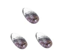 FOMIYES 3 Pièces Pendentifs Ovales Quartz Pierre de Chakra pour Création de Bijoux Diy Style Aléatoire Couleur Aléatoire