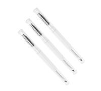 FOMIYES 3 Pièces Pinceau de maquillage portatif set de pinceaux Brosse à sourcils spiralée mascara prolongé couvre-chef en trois dimensions pinceau correcteur de sourcils Small Brush ABS