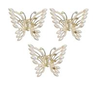 FOMIYES 3 pièces Pinces Cheveux Alliage de Zinc avec Perles Accessoires Léger et Élégant Barrette Griffe pour Fête et Usage Quotidien