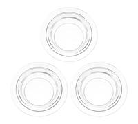 FOMIYES 3 Pièces Plat en Verre pour Diffuseur de Cire Parfumée Réutilisable, Compatible Polyvalent Forme Chapeau Profond, pour Fondants et Bougies Aromatiques