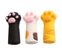 FOMIYES 3 pièces Silicone Nipper Cover Manicure Pedicure Tool Protection Set Flexible Tweezers Sleeve Cat Paw Shape