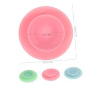 FOMIYES 3 Pièces Suceur Silicone Réutilisable Double Face pour Assiette Antidérapant pour Garçon Fille et Personnes Âgées Lot de Ventouses Colorées Rose Vert Bleu pour Cuisine et Repas