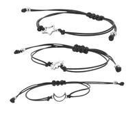 FOMIYES 3 Pièces Sun Moon Star String Bracelets Adjustable Handmade Braided Friendship Wristbands For Women Lightweight Comfortable Unique Design