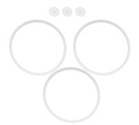 FOMIYES 3 Sets de Joints en Silicone Étanches Ronds pour Accessoires Boîte à Bento, Anneaux Souples Blancs Résistants, pour Repas Quotidiens et Conservation Fraîcheur