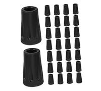 FOMIYES 30 Pièces Embouts Caoutchouc Rond Antidérapants pour Bâtons de Randonnée Protection Amortissante et Durable pour Pointes de Bâtons de Trekking