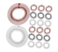 FOMIYES 30pièces Bandeau Peigne Extensibles Pour Femmes Antidérapant Dents Circulaires Outil De Coiffure Portable Pour Cheveux