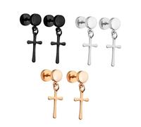 FOMIYES 3paires Boucles Oreilles Créatives Inoxydable Avec Croix Lot Boucles Pendantes Pour Femme Pour Soirées Performances