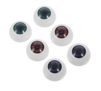 FOMIYES 3paires Yeux Demi-Ronds pour Loisirs Créatifs Accessoires Halloween et Marionnettes Yeux Ronds pour Poupées et Peluches